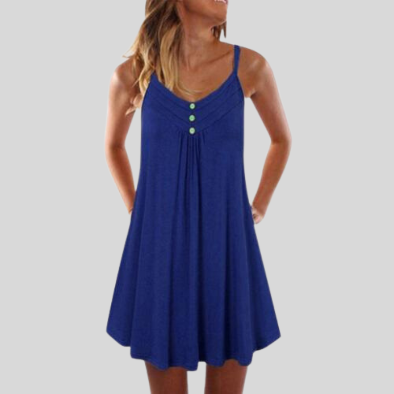 Kelly - Kényelmes pamut ruha gombokkal