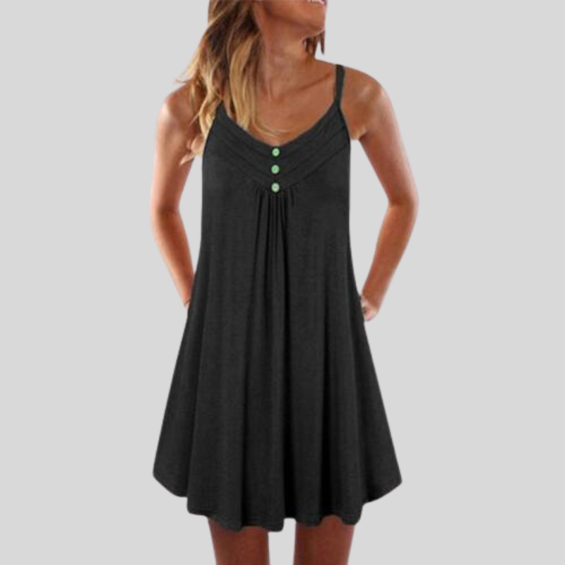 Kelly - Kényelmes pamut ruha gombokkal