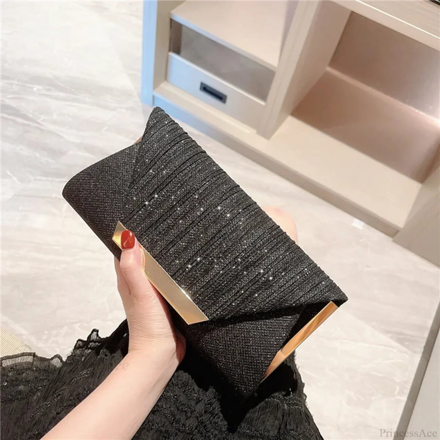 Flitteres estélyi clutch